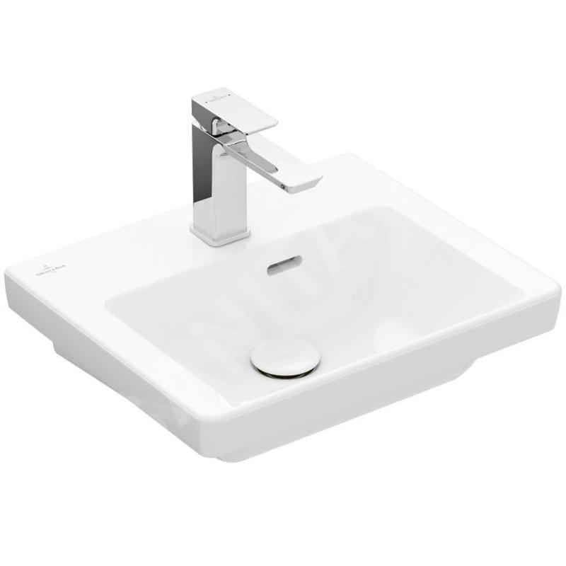Villeroy & Boch Subway 3.0 - Lavabo 450x370 mm, avec trop-plein, trou pour robinet, blanc alpin 43704501