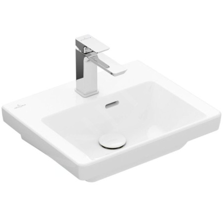 Villeroy & Boch Subway 3.0 - Lavabo 450x370 mm, avec trop-plein, trou pour robinet, CeramicPlus, blanc alpin 437045R1