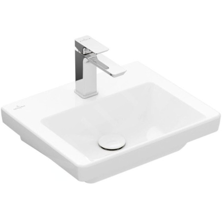 Villeroy & Boch Subway 3.0 - Meuble-lavabo 450x370 mm, sans trop-plein, trou pour robinet, blanc alpin 4370FL01
