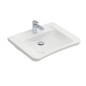 Villeroy & Boch ViCare - Lavabo 650x550 mm, sans trop-plein, trou pour robinet, AntiBac, blanc CeramicPlus 517868T2 Villeroy & Boch ViCare - Lavabo 650x550 mm, sans trop-plein, trou pour robinet, AntiBac, blanc CeramicPlus 517868T2