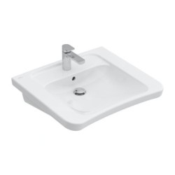 Villeroy & Boch ViCare - Lavabo 650x550 mm, avec trop-plein, trou pour robinet, AntiBac, CeramicPlus, blanc 517867T2
