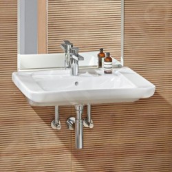 Villeroy & Boch ViCare - Lavabo 650x550 mm, avec trop-plein, trou pour robinet, AntiBac, CeramicPlus, blanc 517867T2