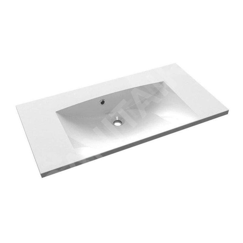 Sapho Maria - Lavabo de meuble 900x460 cm, avec trop-plein, sans trou de robinet, blanc MA090-0 Sapho Maria - Lavabo de meuble 900x460 cm, avec trop-plein, sans trou de robinet, blanc MA090-0