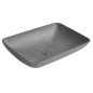 Sapho Lavabos - Lavabo à poser Infrane 570x370 mm, sans trop-plein, sans trou pour robinet, granite noir AR464 Sapho Lavabos - Lavabo à poser Infrane 570x370 mm, sans trop-plein, sans trou pour robinet, granite noir AR464