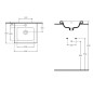 Sapho City - Lavabo à encastrer 400x350 mm, avec 1 trou pour robinetterie, blanc KE040