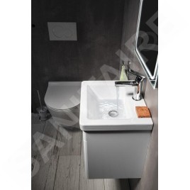 Sapho City - Lavabo à encastrer 400x350 mm, avec 1 trou pour robinetterie, blanc KE040