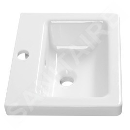 Sapho City - Lavabo à encastrer 400x350 mm, avec 1 trou pour robinetterie, blanc KE040