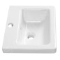 Sapho City - Lavabo à encastrer 400x350 mm, avec 1 trou pour robinetterie, blanc KE040