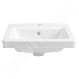 Sapho City - Lavabo à encastrer 400x350 mm, avec 1 trou pour robinetterie, blanc KE040
