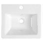 Sapho City - Lavabo à encastrer 400x350 mm, avec 1 trou pour robinetterie, blanc KE040