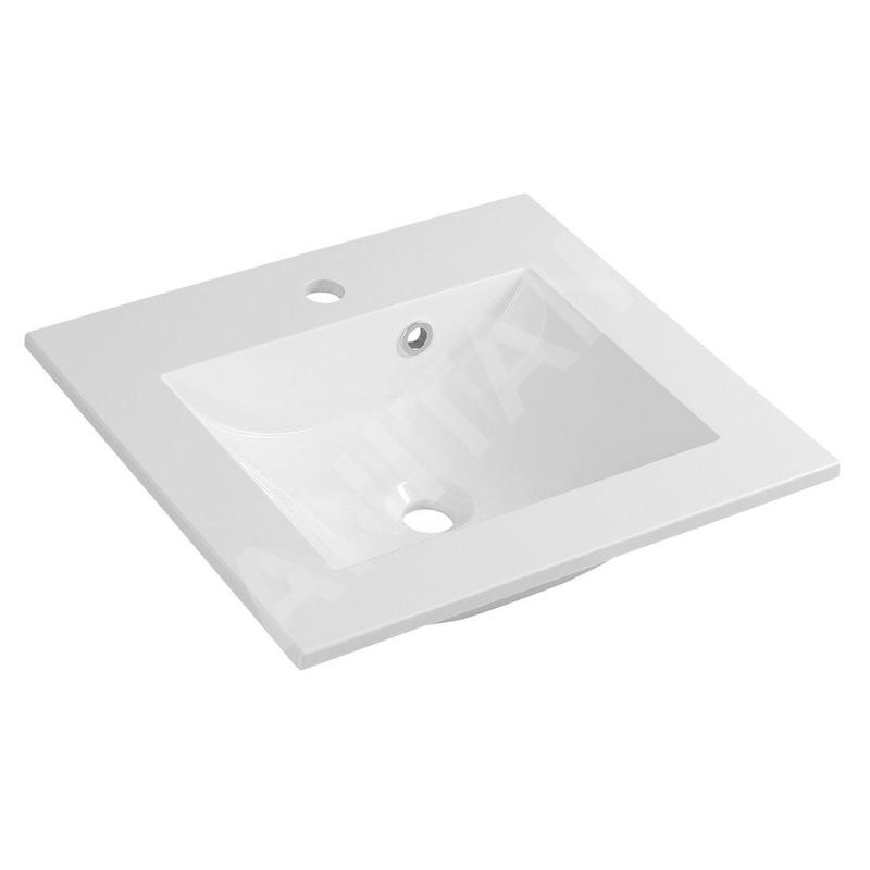 Sapho Yukon - Lavabo à encastrer 500x450 mm, avec 1 trou pour robinetterie, blanc YU050 Sapho Yukon - Lavabo à encastrer 500x450 mm, avec 1 trou pour robinetterie, blanc YU050