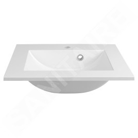 Sapho Yukon - Lavabo à encastrer 500x450 mm, avec 1 trou pour robinetterie, blanc YU050