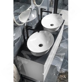 Sapho Idea - Lavabo, 500x380 mm, sans trou pour robinetterie, blanc WH102