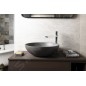 Sapho Lavabos - Vasque de lavabo Turf, diamètre 440 mm, sans trou pour mitigeur, granite noir AR436 Sapho Lavabos - Vasque de lavabo Turf, diamètre 440 mm, sans trou pour mitigeur, granite noir AR436