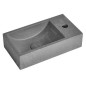 Sapho Small - Lave-mains 400x220 mm, sans trop-plein, un trou de robinetterie à droite, granite noir AR409