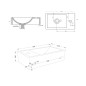 Sapho Small - Lave-mains 400x220 mm, sans trop-plein, un trou de robinetterie à droite, granite noir AR409