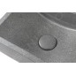 Sapho Small - Lave-mains 400x220 mm, sans trop-plein, un trou de robinetterie à droite, granite noir AR409