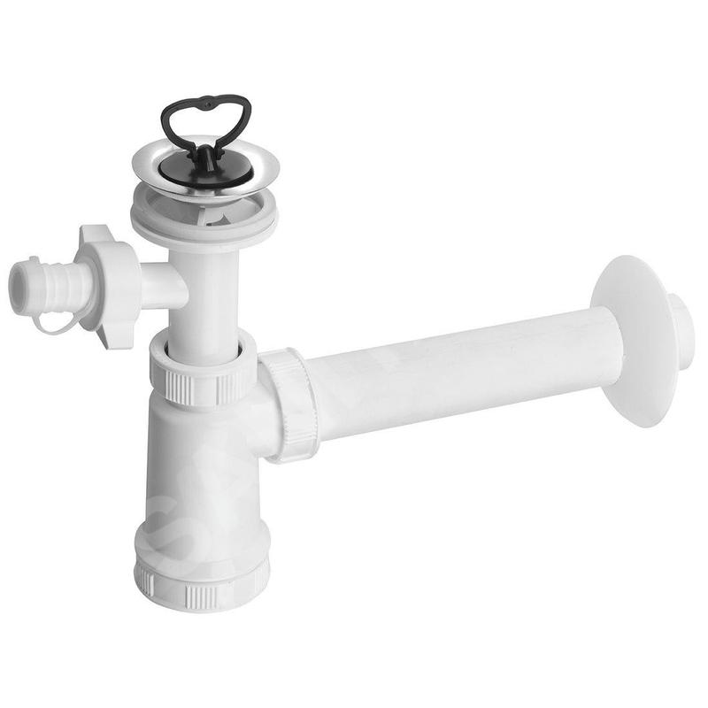 Bruckner Accessoires - Siphon de lavabo avec robinet 1 1/4, sortie et bouchon, bonde 40 mm, blanc 151.114.0 Bruckner Accessoires - Siphon de lavabo avec robinet 1 1/4, sortie et bouchon, bonde 40 mm, blanc 151.114.0
