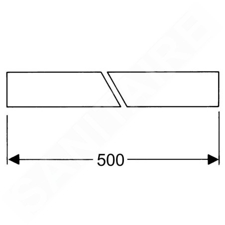 Hansgrohe Siphons - Tube droit 500 mm, blanc mat 53493700