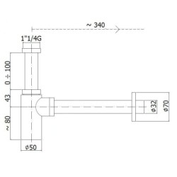 Paffoni Accessoires - Siphon de lavabo, blanc mat ZACC240BO