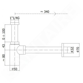Paffoni Accessoires - Siphon de lavabo, inox ZACC240ST