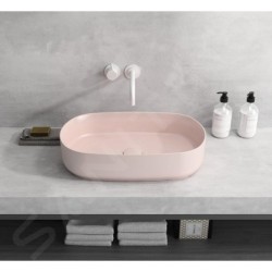 Sapho Infinity - Vasque à poser, 550x360 mm, sans trop-plein, rose saumon 10NF65055-2S