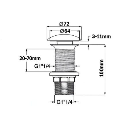Sapho Infinity - Sortie de lavabo, ClickClack, rose mat Saumon 38TP0167I