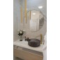 Sapho Beauty - Lavabo à poser, diamètre 395 mm, sans trop-plein, verre noir TY214 Sapho Beauty - Lavabo à poser, diamètre 395 mm, sans trop-plein, verre noir TY214