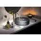 Sapho Beauty - Lavabo à poser, diamètre 395 mm, sans trop-plein, verre noir TY214 Sapho Beauty - Lavabo à poser, diamètre 395 mm, sans trop-plein, verre noir TY214