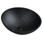 Sapho Beauty - Vasque à poser, diamètre 420 mm, sans trop-plein, verre/noir mat TY181B Sapho Beauty - Vasque à poser, diamètre 420 mm, sans trop-plein, verre/noir mat TY181B