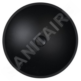 Sapho Beauty - Vasque à poser, diamètre 420 mm, sans trop-plein, verre/noir mat TY181B