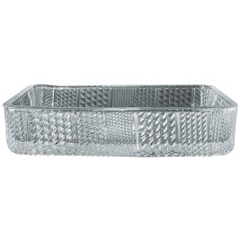 Sapho Beauty - Lavabo pour plan de travail, 445x330 mm, sans trop-plein, verre clair TY227