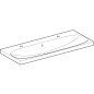 Geberit Acanto - Double lavabo 1200x482 mm, trop-plein, 2 trous pour robinetterie, KeraTec, blanc 501.880.00.2 Geberit Acanto - Double lavabo 1200x482 mm, trop-plein, 2 trous pour robinetterie, KeraTec, blanc 501.880.00.2