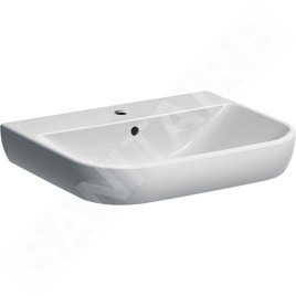 Geberit Smyle - Lavabo 600x480 mm, avec trop-plein, trou pour robinetterie, blanc 500.228.01.1