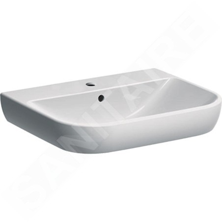 Geberit Smyle - Lavabo 600x480 mm, avec trop-plein, trou pour robinetterie, blanc 500.228.01.1