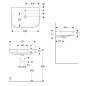 Geberit Smyle - lavebo 700x480 mm, avec trop-plein, trou pour robinetterie, blanc 500.248.01.1 Geberit Smyle - lavebo 700x480 mm, avec trop-plein, trou pour robinetterie, blanc 500.248.01.1