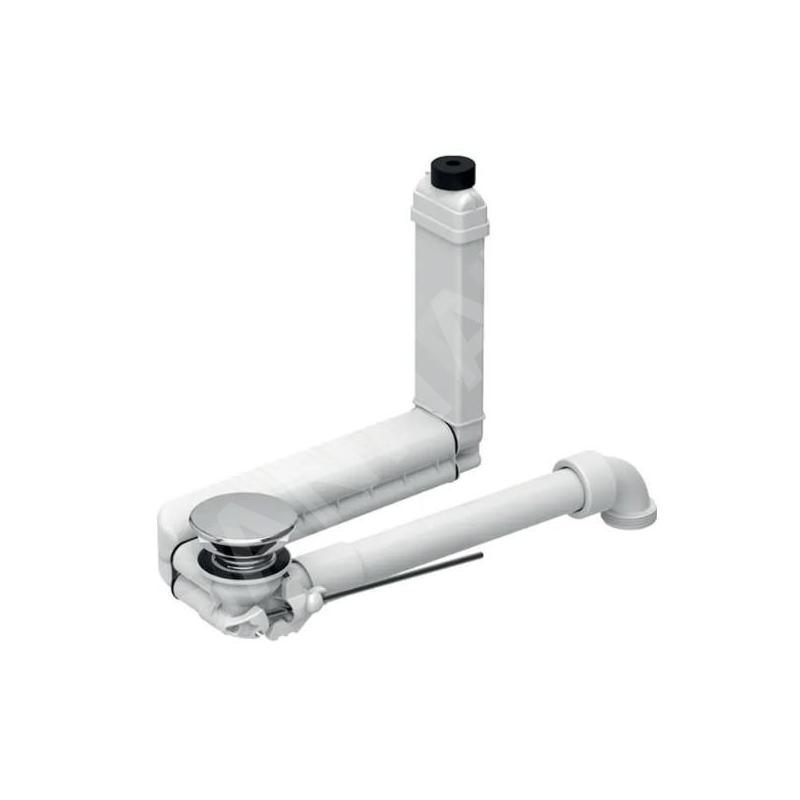 Geberit Accessoires - Siphon de lavabo gain de place Clou, pour commande par tirette, chrome 152.013.21.1 Geberit Accessoires - Siphon de lavabo gain de place Clou, pour commande par tirette, chrome 152.013.21.1