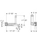 Geberit Accessoires - Siphon de lavabo gain de place Clou, pour commande par tirette, chrome 152.013.21.1 Geberit Accessoires - Siphon de lavabo gain de place Clou, pour commande par tirette, chrome 152.013.21.1