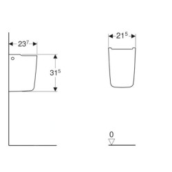 Geberit Smyle - Cache-siphon de lave-mains, blanc 500.575.01.1