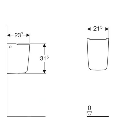 Geberit Smyle - Cache-siphon de lave-mains, blanc 500.575.01.1