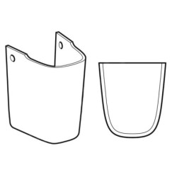 Geberit Smyle - Cache-siphon de lave-mains, blanc 500.575.01.1