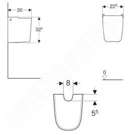 Geberit Smyle - Cache-siphon de lavabo, blanc 500.576.01.1