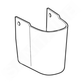 Geberit Smyle - Cache-siphon de lavabo, blanc 500.576.01.1