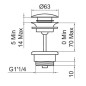 Laufen Kit de vidange - Bonde de lavabo, Click-Clack, inox brossé H3709890901041 Laufen Kit de vidange - Bonde de lavabo, Click-Clack, inox brossé H3709890901041