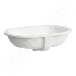 Laufen Savoy - Lavabo encastré 510x310 mm, avec trop-plein, sans trou pour robinetterie, blanc H8189450001091