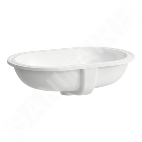 Laufen Savoy - Lavabo encastré 510x310 mm, avec trop-plein, sans trou pour robinetterie, blanc H8189450001091