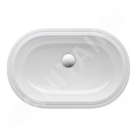 Laufen Savoy - Lavabo encastré 510x310 mm, avec trop-plein, sans trou pour robinetterie, blanc H8189450001091