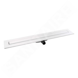 I-Drain Liquid 68 - Caniveau de douche en inox avec grille, longueur 700 mm, blanc EP.SS.0700.W