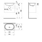 Laufen Savoy - Lavabo encastré 510x310 mm, avec trop-plein, sans trou pour robinetterie, blanc H8189450001551 Laufen Savoy - Lavabo encastré 510x310 mm, avec trop-plein, sans trou pour robinetterie, blanc H8189450001551