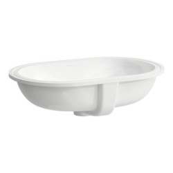 Laufen Savoy - Lavabo encastré 510x310 mm, avec trop-plein, sans trou pour robinetterie, blanc H8189460001551